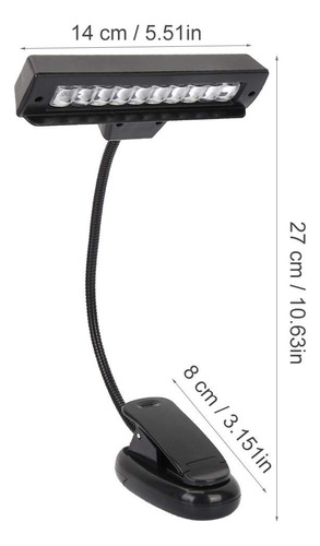 Soporte De Música Clip Luz Led Lámpara De Lectura Usb Aaa