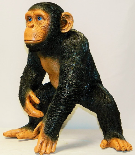 Simio Chimpance Chango Cesar Artesania De Resina 46x45cms