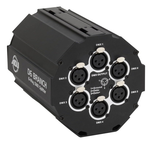 American Dj Supply D6 Branch 6 Way Dmx512 Splitter Y Am...