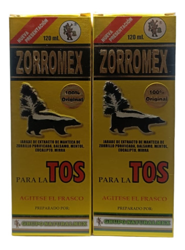Jarabe Zorromex 120ml 100% Original (2 Piezas)
