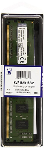 Memoria Ram Pc Kingston 2 Gb Ddr3 1600 Mhz Omega Computacion