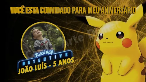 Fundo convite animado POKEMON 