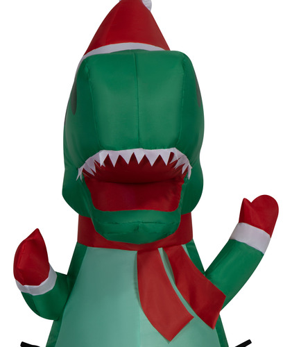 Inflable Navidad Dinosaurio T-rex 1.22 Mts Con Luz *sk