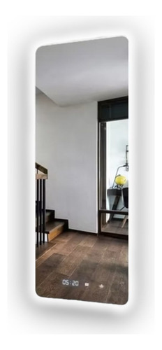 Espejo Touch Cuerpo Completo Con Luz Led Anti-fog Hora Baño 140x50cm