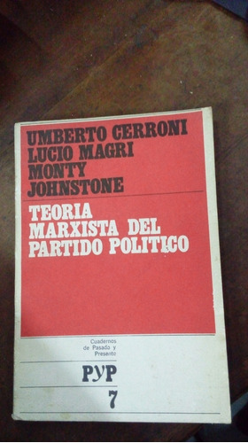 Libro  Teoria Marxista Del Partido Politico