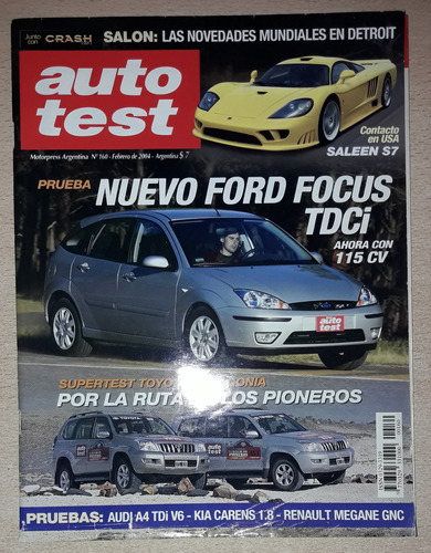 Revista Autotest N°160 Febrero 2004 Nuevo Ford Focus Tdci