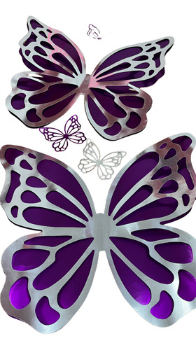 Mariposas Decorativas Super Gigantes Caladas Efecto 3d 38cm Varios Mariposa