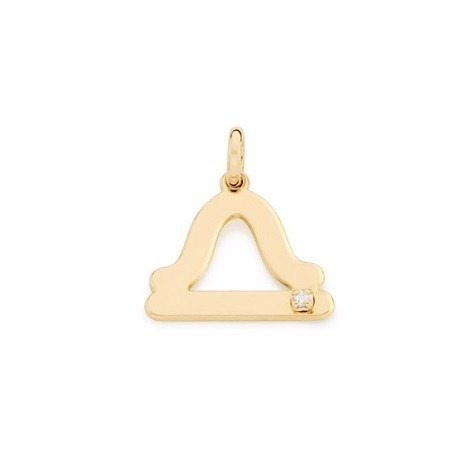 Pingente Folheado A Ouro 18k Signo Libra Rommanel 542012