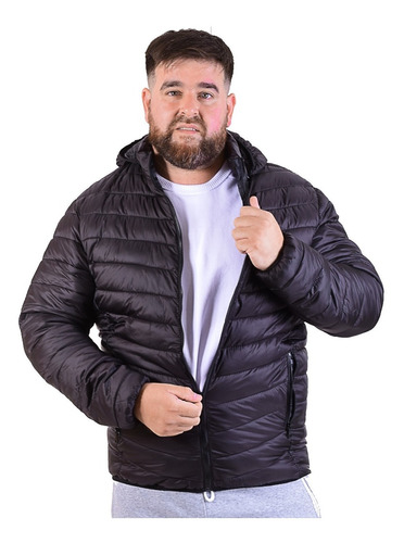 Campera Hombre Puffer Canelón Con Guata Impermeable Abrigo 