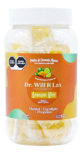 Lemon Bee 16 Paletas De Caramelo Macizo Sabor Miel-limón Dr