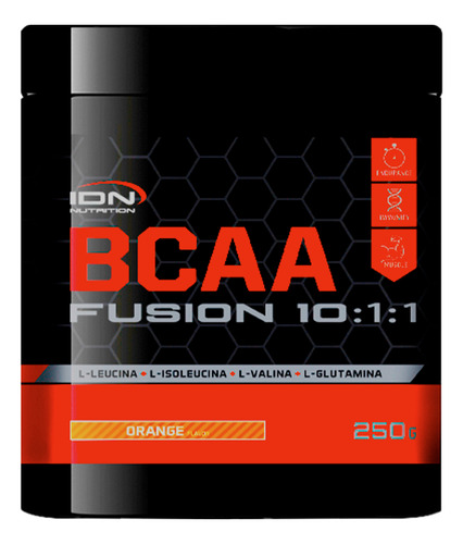 Bcaa Fusion 10.1.1 Amino Idn Nutrition 260g Sabor Orange
