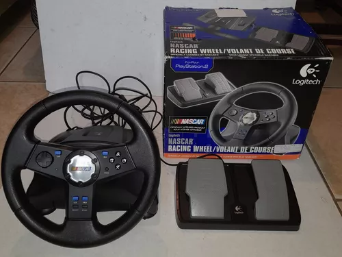 Volante Logitech Nascar Racing Wheel Ps2 Usado Sem Pedal - Escorrega o Preço