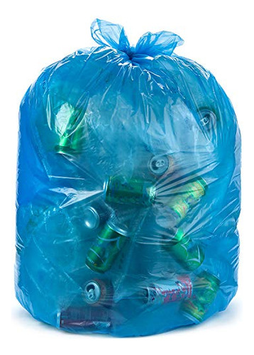 Aluf Plastics Bolsas De Basura Azules De 33 Galones, 1.0 Mil