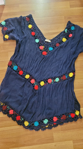 Vestido Playero T Único. De Brasil. 84 De Largo Y 50 De Axil