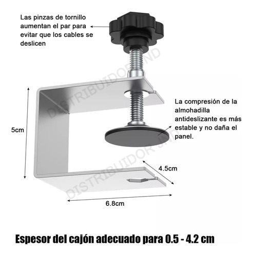 Pack 2 Abrazaderas Para Instalación Frontal De Cajón