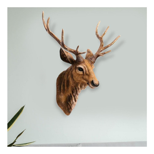 Decoración De Pared Grande Con Cabeza De Ciervo Falsa
