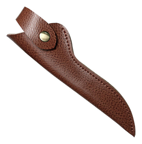 Estuche De Cuero Pu Para Tijeras De 16,5 Cm X 4,5 Cm Marrón