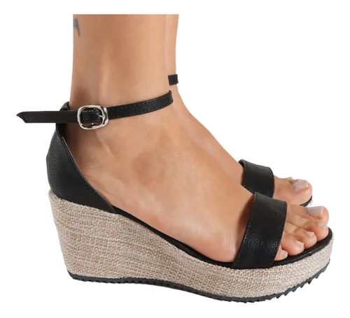 Sandalias De Mujer Taco Chino Yute Yute Moda Verano Bajas Env o