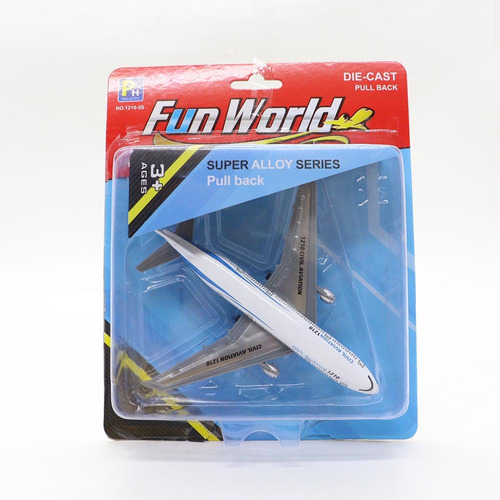 Avião De Brinquedo Em Metal Com Pull Back 20cm Shiny Toys