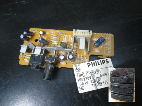 Placa Do Microfone Philips Fw330 Fw 330 (Usado)