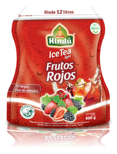 Ice Tea Frutos Rojos Light Hindu 600g - g
