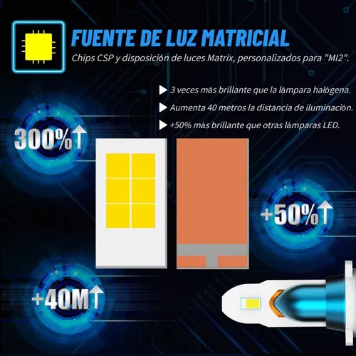 Kit De Faros Led Auto 16000lm 120w Para Dodge Csp Chips