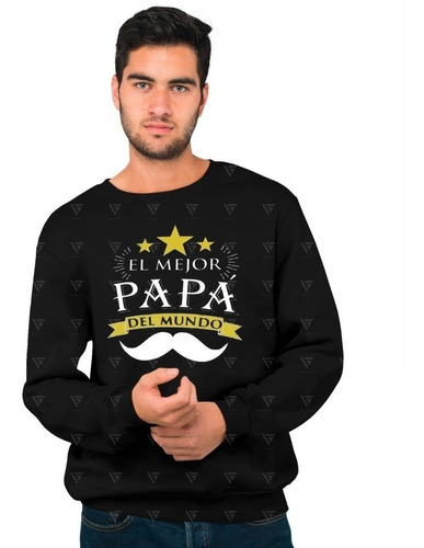 Poleron Polo Estampado Diseño Dã­a Del Padre - El Mejor Papa