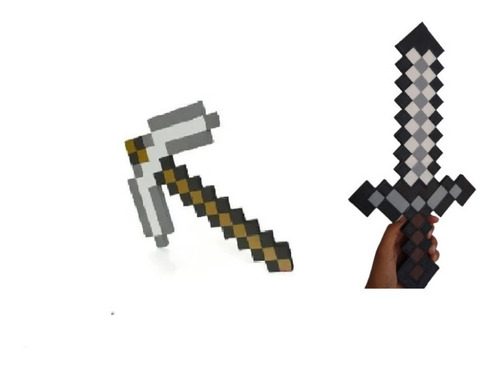 Combo Espada Y Pico De Hierro De Minecraft