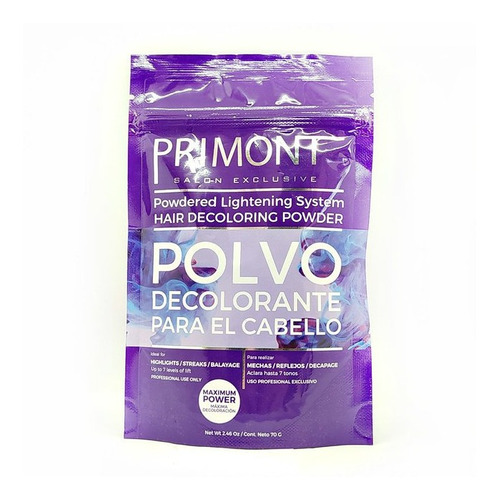 Polvo Decolorante Máxima Decoloración Pelo - Primont 70g