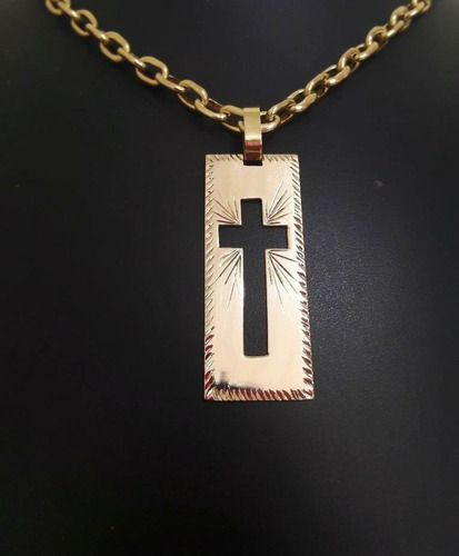Imagem 2 de 6 de Pingente Cruz Vazada 5 Gramas Ouro 18k 750
