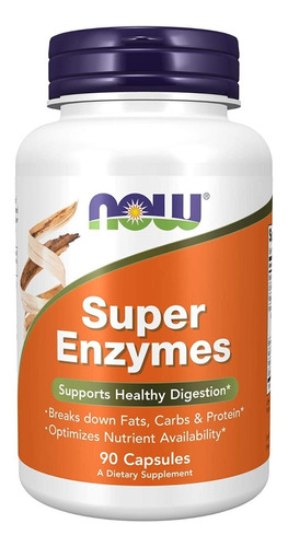 Super Enzymes Apoyo Digestivo Now 90 Capsulas