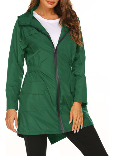 Chaqueta Impermeable Abrigo Frío Abrigo Largo Para Mujer