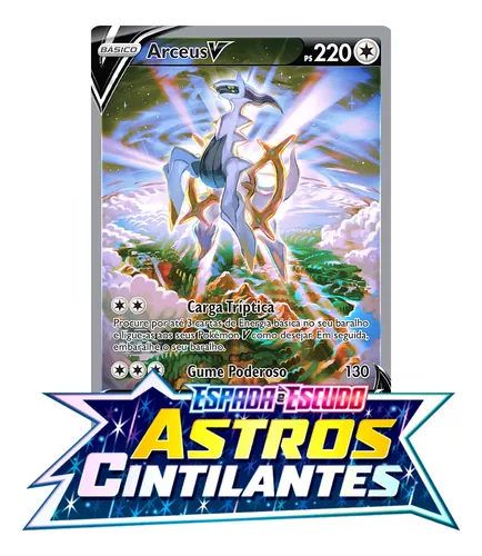 Carta Pokémon Lendário Arceus V Astros Cintilantes Original, Jogo de  Tabuleiro Nunca Usado 90936107