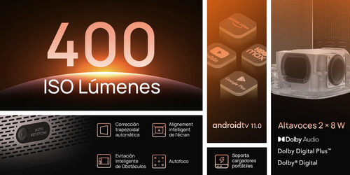 Proyector Portable Xgimi Mogo 2 - 400 Lúmenes - Android Tv (Reacondicionado)