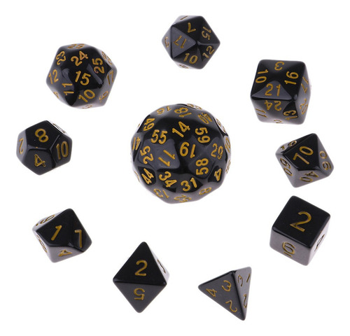 D4 D6 D8 D10 D12 D20 D24 D30 D60 Dados Amarillo