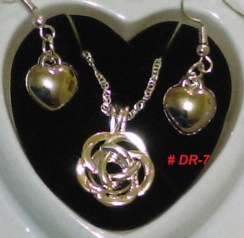 Perla Cultivada En Ostra Real+collar Doble Plata+aretes Dije