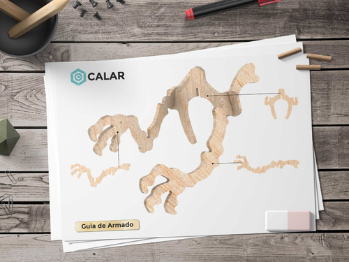 Imagen 6 de 6 de Rompecabezas 3d Dinosaurio Velociraptor Envio Flex