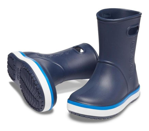 Imagem 3 de 8 de Bota Crocs Crocband Rain Kids Navy/bright Cobalt