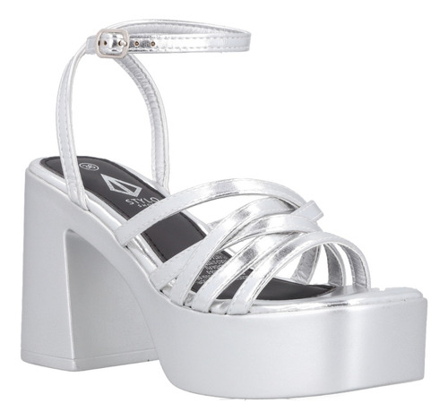 Sandalia Mujer Silver Stylo Shoes Hy3049