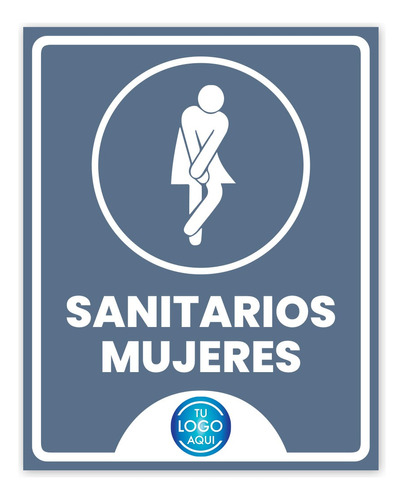 Señalamiento Personalizado 20x25cm Sanitarios Mujeres B