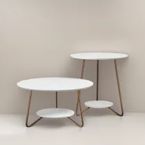 Comprar Set Mesa Ratona + Mesa Auxiliar Lateral Living Estante Deco
