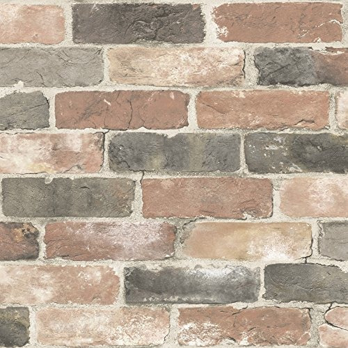 Papel Tapiz - Nuwallpaper Newport Reclaimed Brick Peel And S