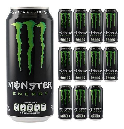 Energizante Monster Energy Drink X 473ml X 12 Latas Quirino