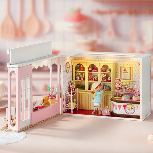 Kits De Casa De Bonecas Em Miniatura Diy, Doce Lar