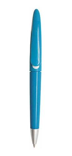Paquete 10 Bolígrafo Plástico De Color Y Mecanismo Retráctil Exterior Azul Claro