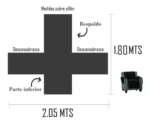 Cubre Sillón Concord Prsu092 Doble Vista