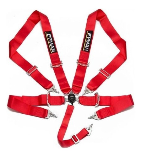 Imagen 1 de 6 de Cintos 5 Puntas Competicion Rojo Camlock Epman Apert Rapida