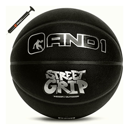 And1 Street Grip Balón De Baloncesto De Piel Compuesto De Color Negro