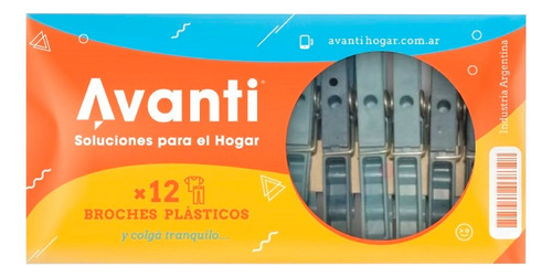 Broches De Plastico Para Ropa Avanti X12 Unidades