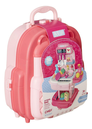 Set Cocina Cheef Maleta Portátil Niña Didáctico Interactivo